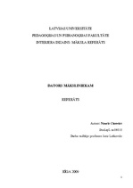 Referāts 'Dators māksliniekam', 1.