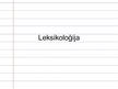 Prezentācija 'Leksikoloģija', 1.