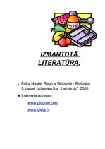 Konspekts 'Vitamīnu, minerālvielu, uzturvielu un ūdens nozīme dabā', 3.