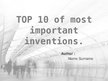 Prezentācija 'Most Important Inventions', 1.