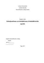 Diplomdarbs 'Kukuļņemšanas un kukuļdošanas krimināltiesiskie aspekti', 1.
