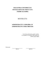 Referāts 'Administratīvā atbildība un administratīvā soda process', 1.