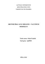 Referāts 'Ārstniecības augs - mellene. Vaccinium Myrtillus', 1.