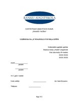 Referāts 'Uzņēmuma SIA "X" finansiālā stāvokļa izpēte', 1.