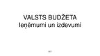 Prezentācija 'Valsts budžeta ieņēmumi un izdevumi', 1.