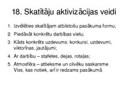 Konspekts 'Pasākumu organizācija', 18.