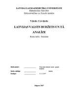 Referāts 'Latvijas valsts budžets un tā analīze', 1.