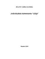 Biznesa plāns 'IK "Jūlija"', 1.