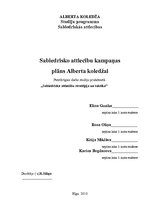 Referāts 'Sabiedrisko attiecību kampaņas plāns koledžai', 1.