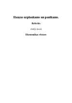 Referāts 'Hanzas Savienības uzplaukums un panīkums', 1.