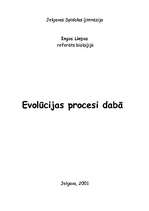 Konspekts 'Evolūcijas procesi dabā', 1.