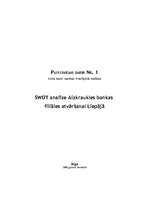 Konspekts 'SWOT analīze Aizkraukles bankas filiāles atvēršanai Liepājā', 1.