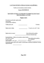 Diplomdarbs 'Sieviešu futbola komandu komercializācijas programma Latvijā', 2.
