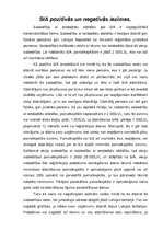 Eseja 'SIA pozitīvās un negatīvās iezīmes', 1.