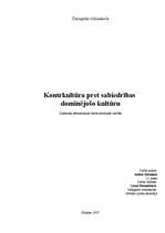 Referāts 'Kontrkultūra un sabiedrības dominējošā kultūra', 1.