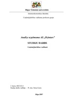 Referāts 'Uzņēmuma a/s "Dzintars" darbības analīze', 1.