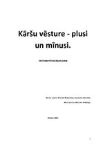 Referāts 'Kāršu vēsture - plusi un mīnusi', 1.