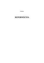 Referāts 'Reformācija', 1.