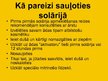 Prezentācija 'Sauļošanās. Saule un solārijs', 10.