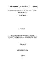Prakses atskaite 'Florbola vecākais treneris. Prakses dienasgrāmata', 1.