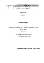 Konspekts 'Komunikācijas būtība. Virzība komunikācijas kontekstā', 1.
