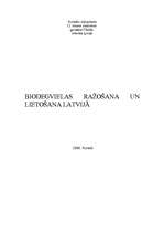 Referāts 'Biodegvielas ražošana un lietošana Latvijā', 1.