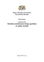 Paraugs 'Statiski nenoteicama rāmja aprēķins ar spēku metodi', 1.