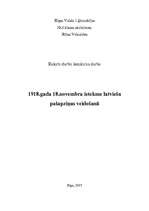 Eseja '1918.gada 18.novembra ietekme latviešu pašapziņas veidošanā', 1.