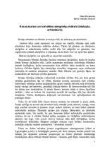 Konspekts 'Koras, kurosi un kariatītes sengrieķu mākslā', 1.