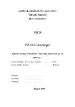 Referāts 'Pirelli autoriepas', 1.