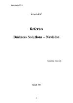 Referāts 'Business Solutions - Navision', 1.