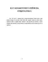 Eseja 'Etiķete - veiksmei un karjerai', 6.