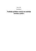 Referāts 'Nodokļu politikas mērķi un nodokļu sistēmas uzbūve', 1.