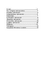 Referāts 'Svētie sakramenti', 2.