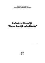 Referāts 'Dieva baušļi mūsdienās', 1.