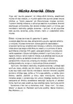Eseja 'Mūzika Amerikā un džezs', 1.
