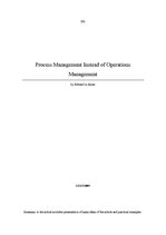 Konspekts 'Process Management Instead of Operations Management', 1.