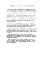 Eseja 'Laikā un pāri laikam esošais literatūrā', 1.