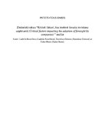Referāts 'Zinātniskā raksta "Kritiski faktori, kas ietekmē forsaita ieviešanu uzņēmumā" an', 1.