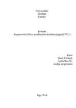 Referāts 'Starptautiskā Brīvo arodbiedrību konfederācija', 1.