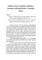 Eseja 'Politikas teorija 19.gadsimtā: stabilitāte-pārmaiņas, individuālā brīvība-vispār', 1.