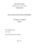 Referāts 'SVID analīzes izmantošana tirgzinībās', 1.