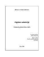 Referāts 'Japānas animācija', 1.