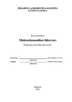 Referāts 'Makroekonomikas līdzsvars', 1.