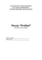 Referāts 'Muzejs "Pivālind"', 1.