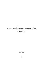 Referāts 'Funkcionālisma arhitektūra Latvijā', 1.
