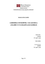 Diplomdarbs 'Sabiedrības informētība par alkohola atkarību un tā izraisītajām slimībām', 1.
