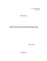 Referāts 'Kristofors Kolumbs un viņa sasniegumi', 1.