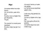 Eseja 'A.Čaka dzejoļa "Rīgai" analīze pēc jaunās kritikas metodes', 1.