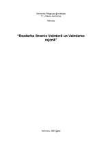 Referāts 'Bezdarba līmenis Valmierā un Valmieras rajonā', 1.
